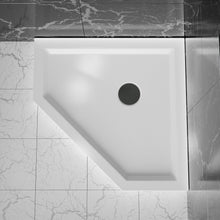 Load image into Gallery viewer, Neo Angle Corner Drain Shower Base - White
