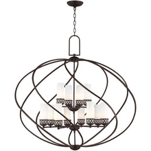 Load image into Gallery viewer, 39" Twelve Light Dimmable Chandelier With Shades - Bronze
