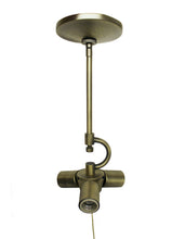 Load image into Gallery viewer, Bulb Three Light Metal Chandelier - Antiqued Brass
