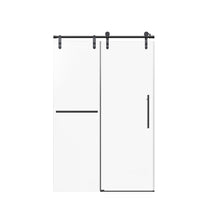 Load image into Gallery viewer, Frameless Single Sliding Shower Doors With Towel Rail &amp; Handle
