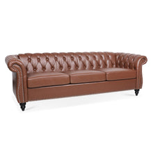 Load image into Gallery viewer, Rolled Arm Chesterfield 3 Seater Sofa
