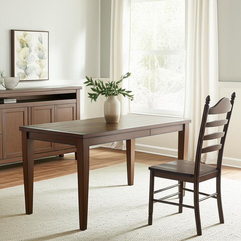 Wood Ladder Back Dining Side Chair - Espresso