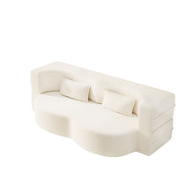 Load image into Gallery viewer, Modern Floor Sofa With 2 Pillows, Twin Size For Living Room
