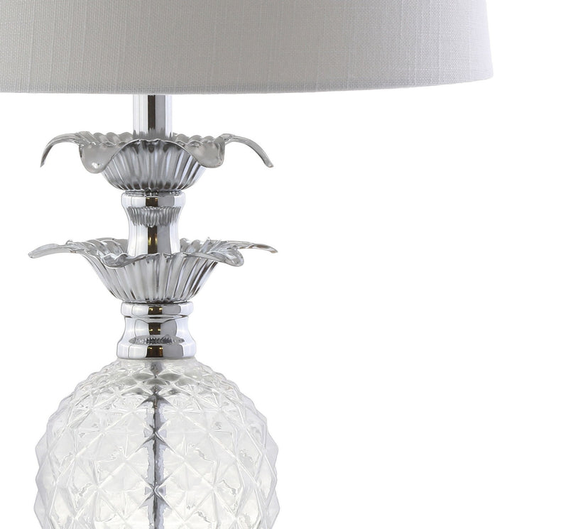 24" Novelty Table Lamp With Drum Shade - Clear