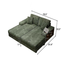 Load image into Gallery viewer, Convertible Sectional Sofa, Sleeper Oversized Living Room Lounge
