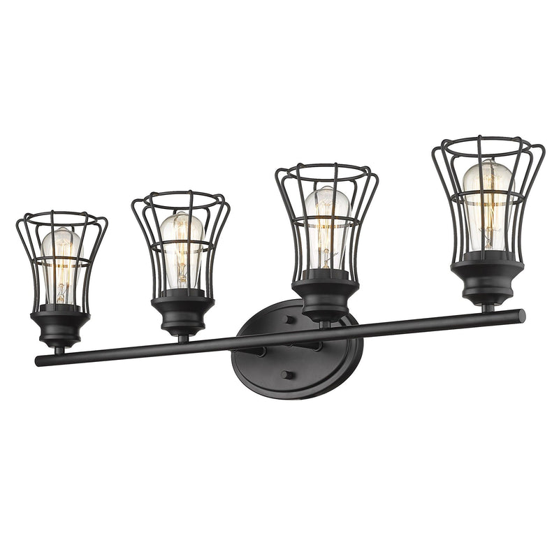 Piers 4-Light Vanity - Matte Black
