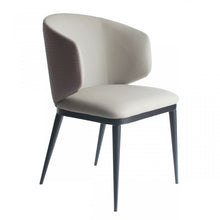 Load image into Gallery viewer, Upholstered Faux Leather Wing Back Dining Arm Chair - Beige
