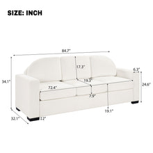 Load image into Gallery viewer, Modern 3 Seater Sofa With Curved Backrest
