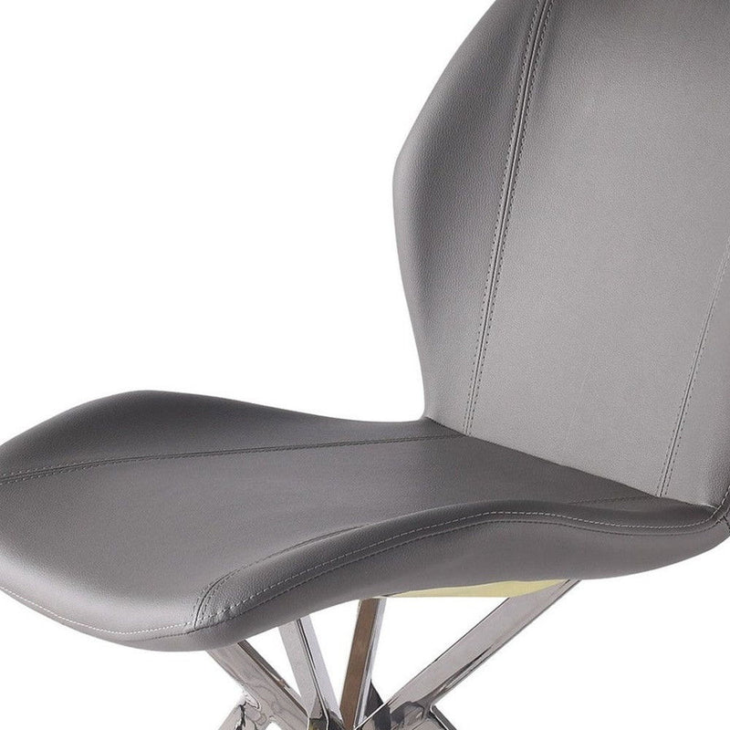 Upholstered Dining Side Chairs (Set of 4) - Gray / Silver