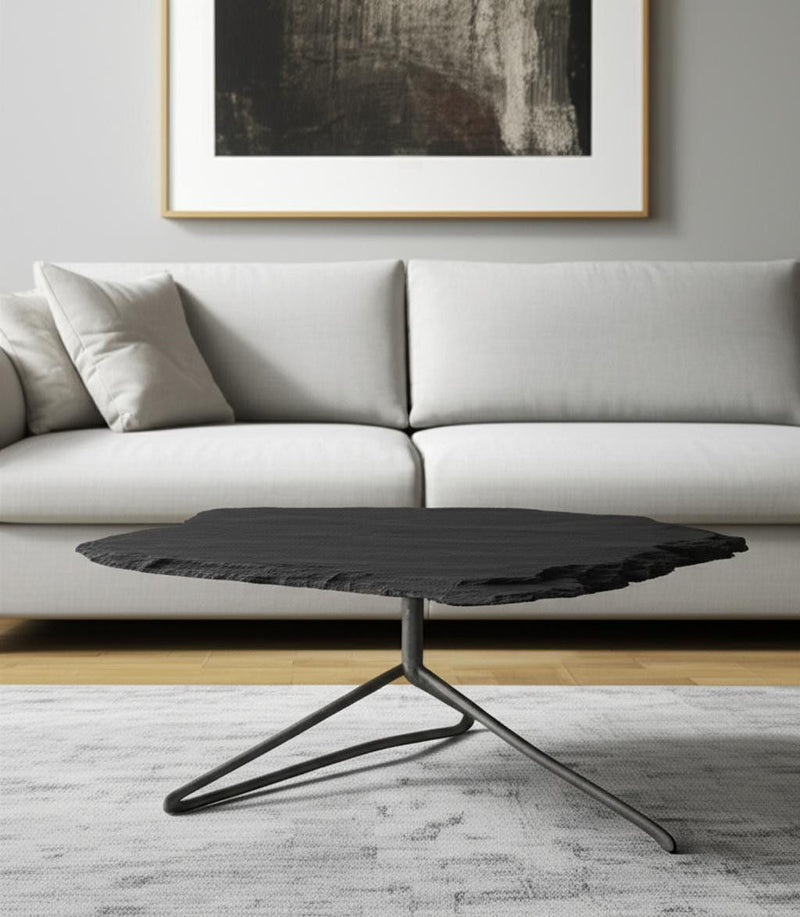 Metal Round Coffee Table - Black