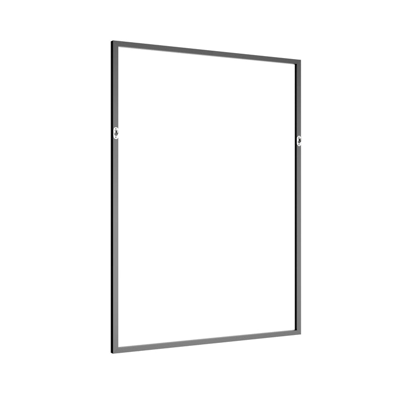 Metal Framed Bathroom Vanity Mirrors (Set of 2) - Black