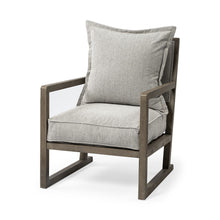 Load image into Gallery viewer, Fabric Arm Chair - Ash Gray / Brown
