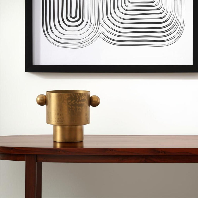 Round Table Vase (608299) - Gold