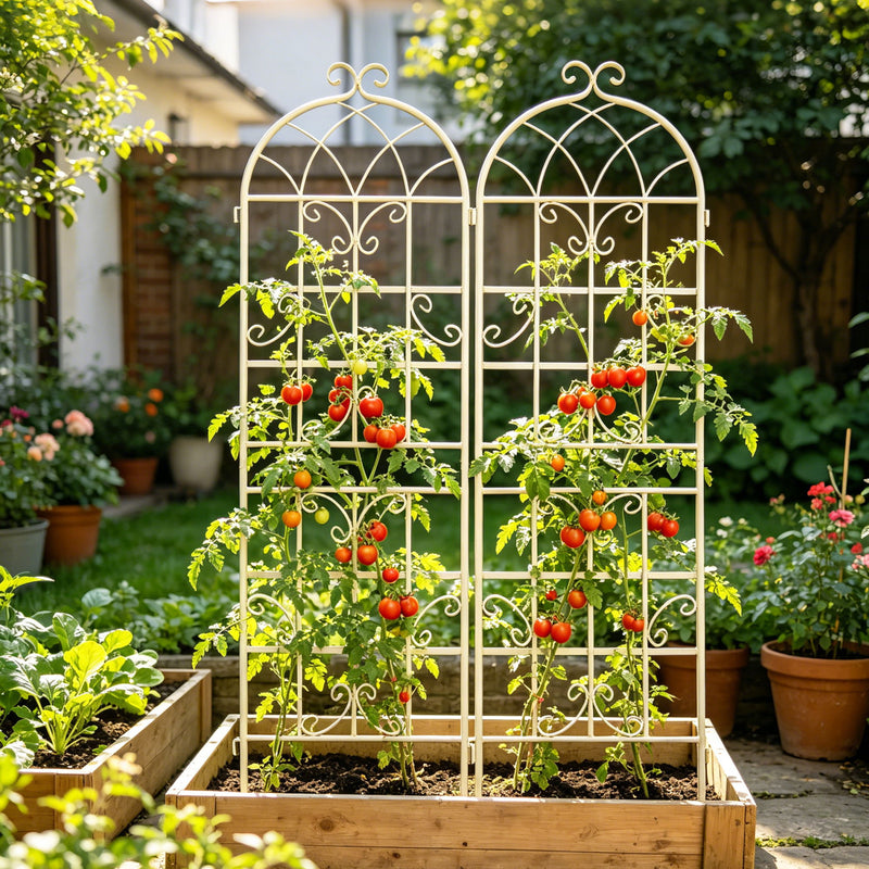 Metal Garden Rustproof Trellis For Climbing Plants Outdoor Flower Support