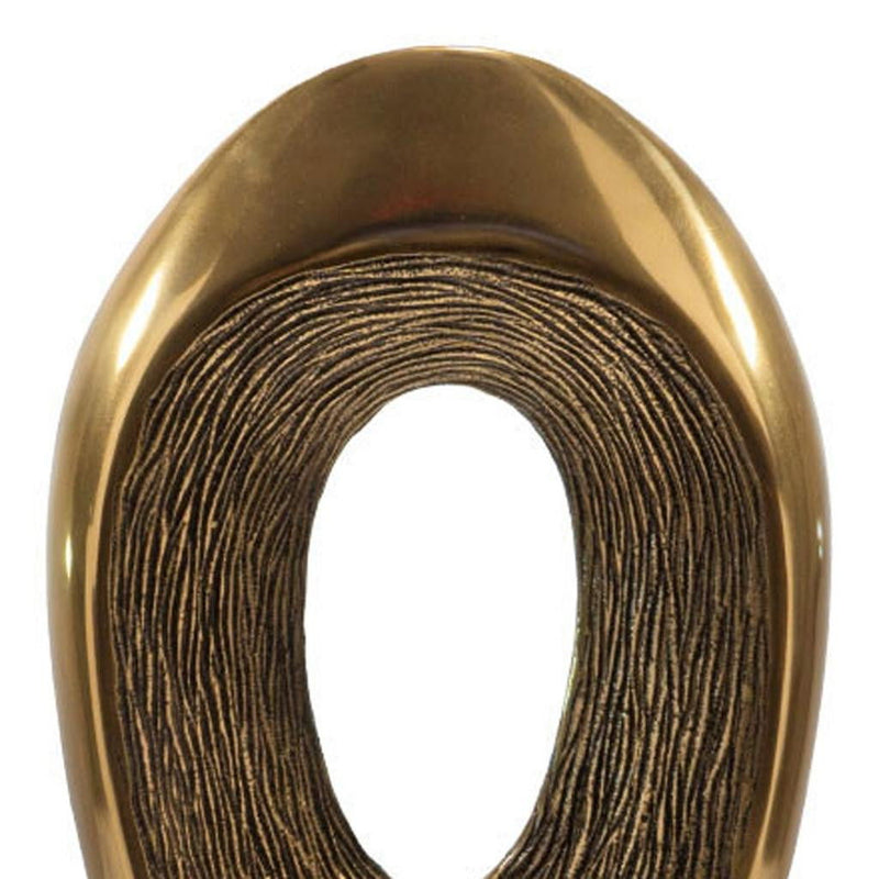 Marble Abstract Tabletop Sculpture (628142) - Gold / White