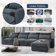 Load image into Gallery viewer, U_Style Modern Large L-Shape Feather Filled Sectional Sofa,  Convertible Sofa Couch with Reversible Chaise for Living Room
