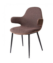 Load image into Gallery viewer, Stylish Fabric And Faux Leather Accent Chair - Brown
