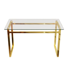 Load image into Gallery viewer, Modern Minimalist Rectangular Dining Table With Tempered Glass Top
