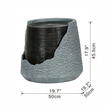Load image into Gallery viewer, Indoor Outdoor Water Fountain, Unique Broken Urn Fountain Chic Dynamic Modern Design With Light For Garden
