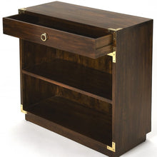 Load image into Gallery viewer, Two Tier Bookcase With A Drawer - Dark Brown
