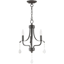 Load image into Gallery viewer, 20" Three Light Metal Dimmable Chandelier With Shades - Nickel / Clear
