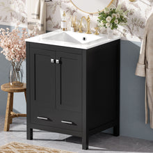 Load image into Gallery viewer, Bathroom Vanity With Integrated Undermount Ceramic Sink, 2 Doors And 1 Drawer, Soft Close Hinges
