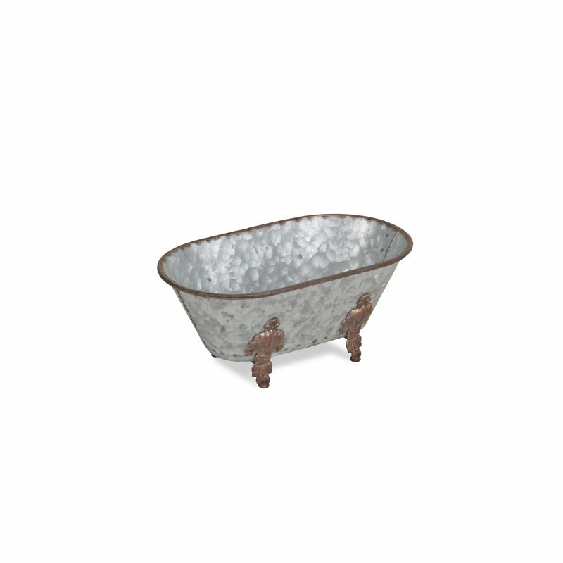 Hand Painted Decorative Tub Tabletop Sculpture (399644) - Gray