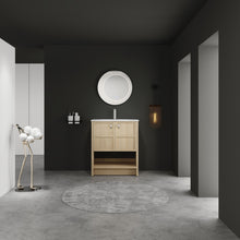 Load image into Gallery viewer, Modern Freestanding Bathroom Vanity With Ceramic Sink And Soft Closing Doors
