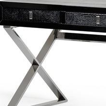 Load image into Gallery viewer, Stainless Steel Coffee Table With Three Drawers - Black And Silver
