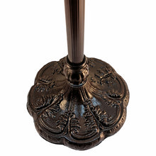 Load image into Gallery viewer, Traditional Shaped Floor Lamp With Green And Brown Tiffany Glass Bowl Shade - Brown
