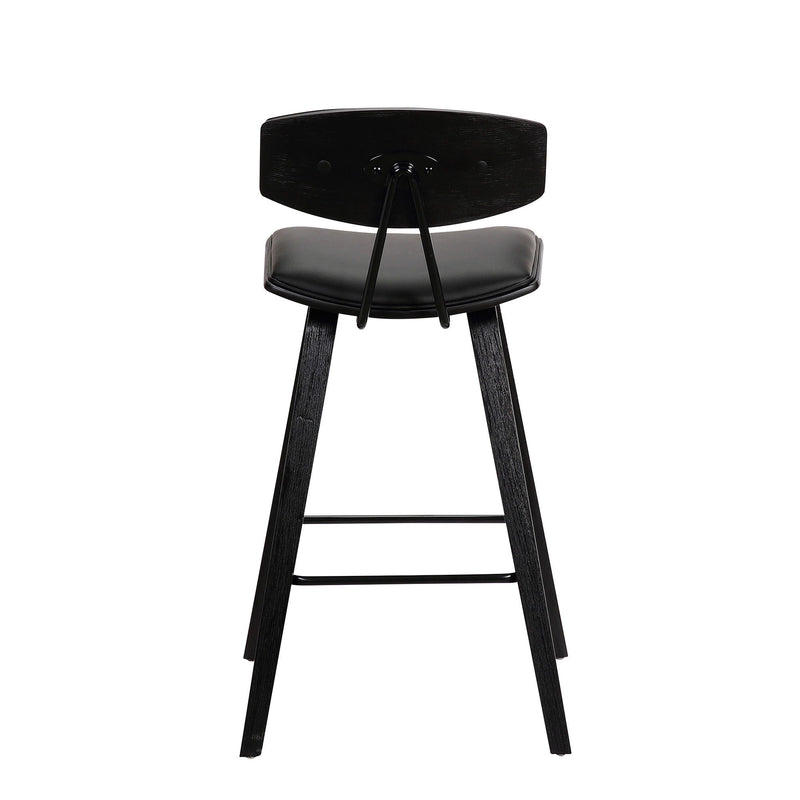 29" Iron Low Back Bar Height Bar Chair - Black
