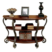 Load image into Gallery viewer, Sofa Table With Open Bottom Shelf And Ornate Scroll Detail Legs - Brown Multi
