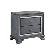 Load image into Gallery viewer, Nightstand With Mirror Trim - Light Gray
