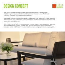 Load image into Gallery viewer, Outdoor Lounge Chair With Ember Frame, Sunbrella Cast Cushion, Weather Resistant - Ember Black
