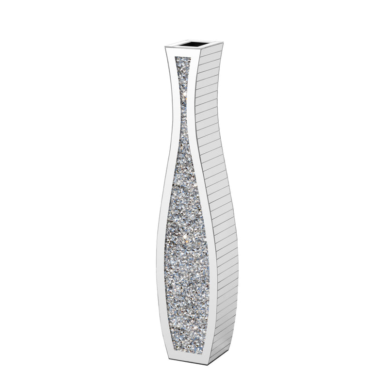 Mirrored Floor Vase - Silver