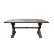 Load image into Gallery viewer, Modern Outdoor Dining Table With X Shaped Legs, Umbrella Hole

