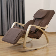 Load image into Gallery viewer, Comfortable Relax Rocking Chair With Full Massage Function Cotton Fabric Air Pressure - Brown
