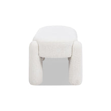 Load image into Gallery viewer, Hugo - Oval Fully Upholstered Bench - Milk Cream White
