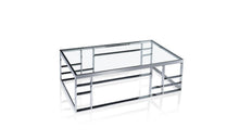 Load image into Gallery viewer, Glass Rectangular Coffee Table - Silver And Clear
