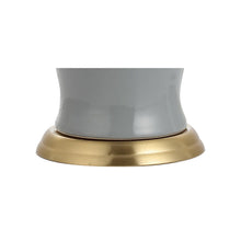 Load image into Gallery viewer, Urn Bedside Lamp With Drum Shade - Gray / Gold / White

