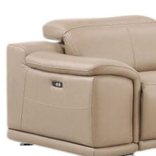 Load image into Gallery viewer, Leather Modular L-Shaped Eight Piece Corner Sectional With Console - Beige
