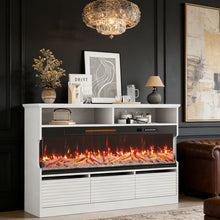 Load image into Gallery viewer, Wood Fireplace Entertainment Center With Fireplace (723792) - White
