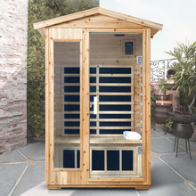 Load image into Gallery viewer, 2 Person Far Infrared Old Fir Outdoor Sauna Room - Natural
