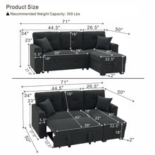 Load image into Gallery viewer, Sleeper Sectional With Pull Out Bed, Reversible Chaise
