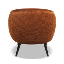 Load image into Gallery viewer, London - Mid-Century Modern Ruched Barrel Chair - Burnt Orange
