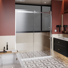 Load image into Gallery viewer, Frameless Shower Door Single Sliding, Adjustable Zinc Roller Rail - Chrome
