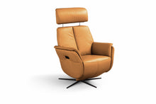 Load image into Gallery viewer, Genuine Leather Power Swivel Recliner - Camel
