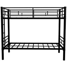 Load image into Gallery viewer, Metal Bunk Bed For Kids, Convertible Bedframe With Ladders &amp; Guardrail
