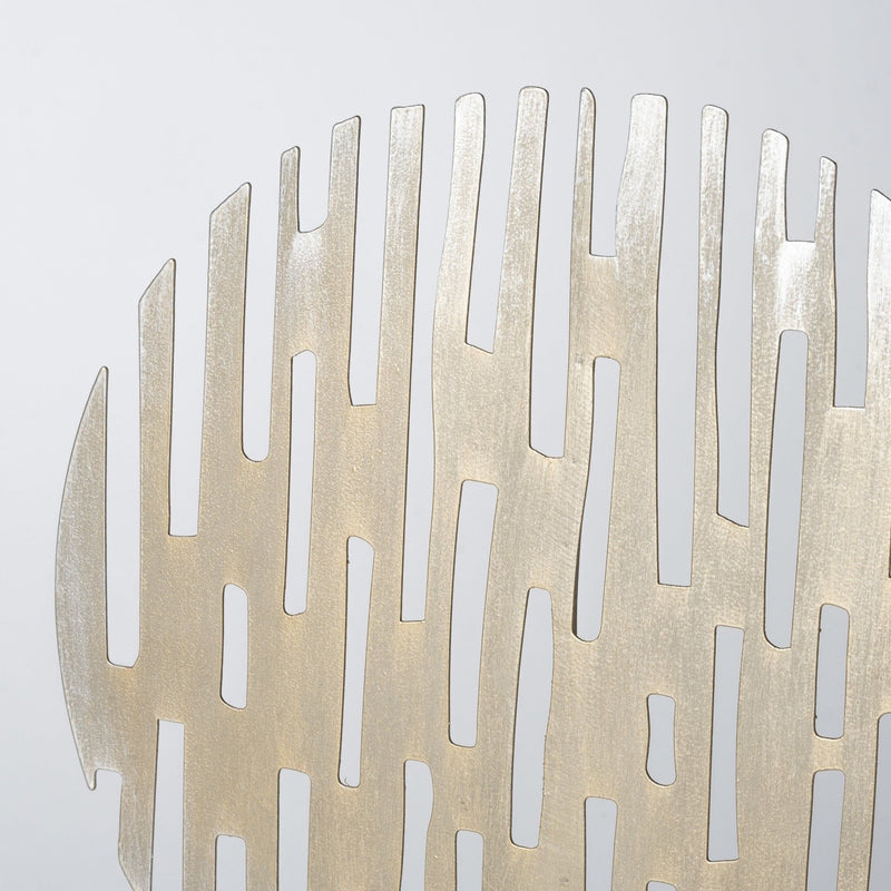 Round Disc Tabletop Sculpture - Antiqued Gold