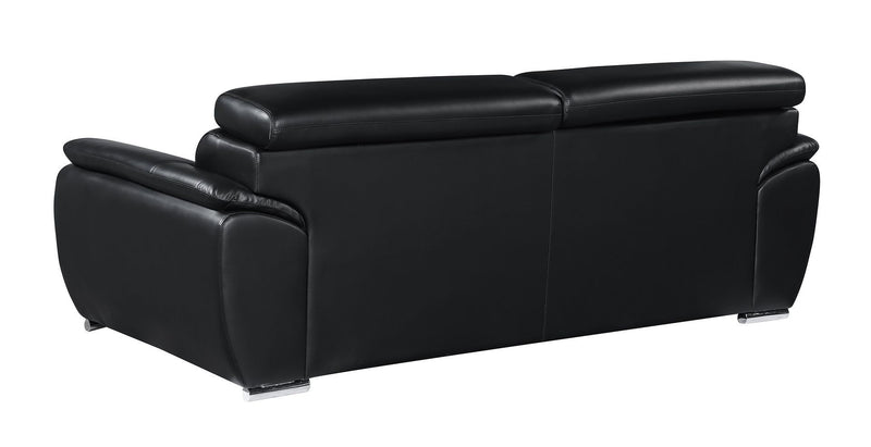 Top Grain Leather Sofa (721565) - Black